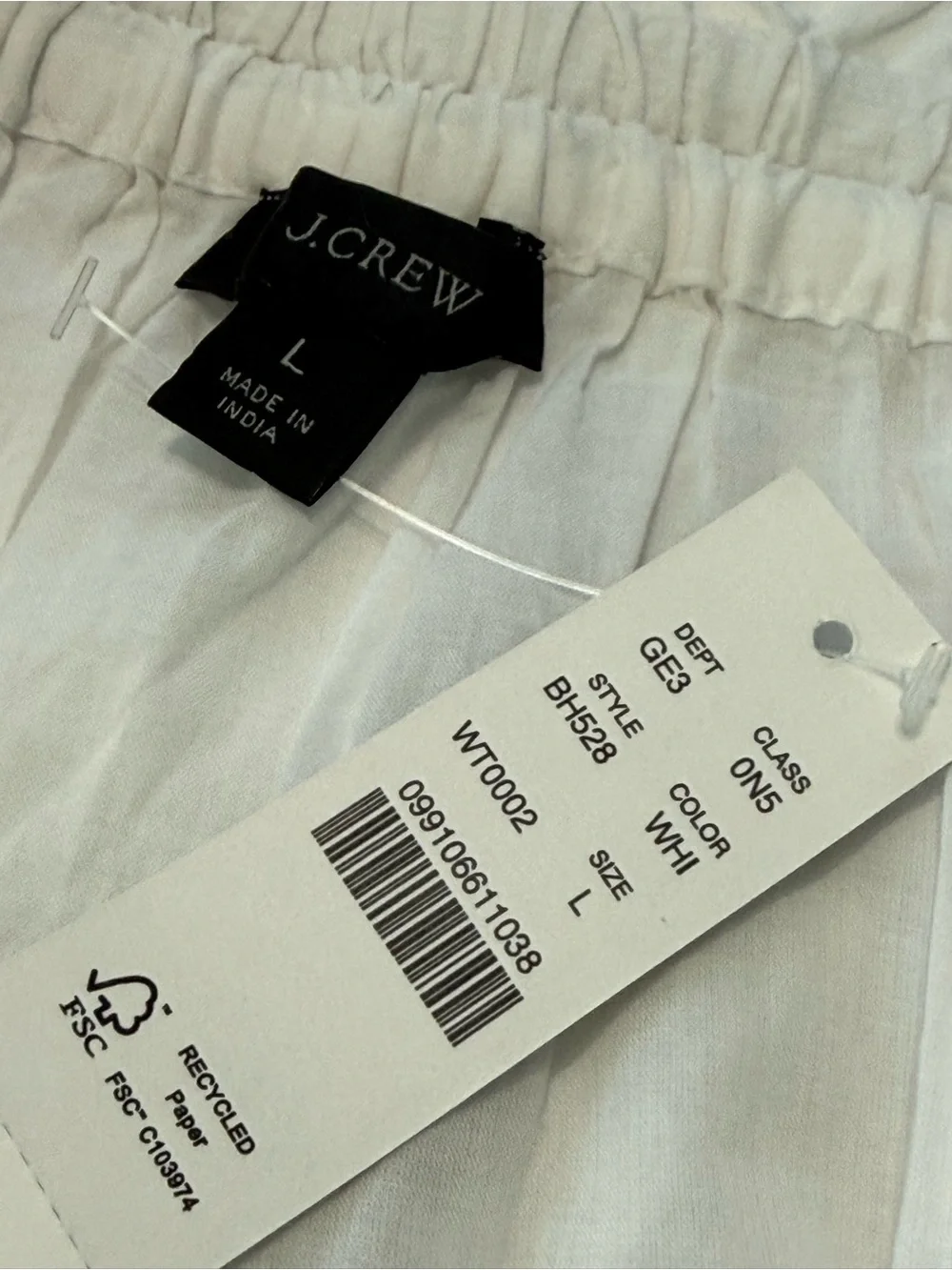 J. Crew White Maxi Swim Coverup Skirt